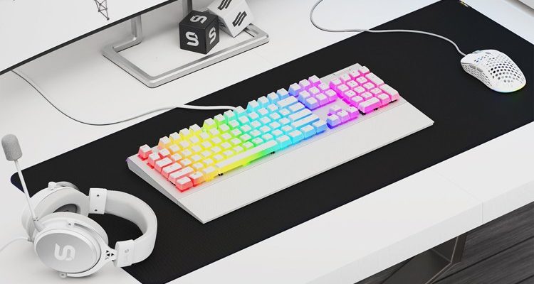 Игровая клавиатура SPC Gear GK650K Omnis Onyx White Pudding Edition на переключателях Kalih