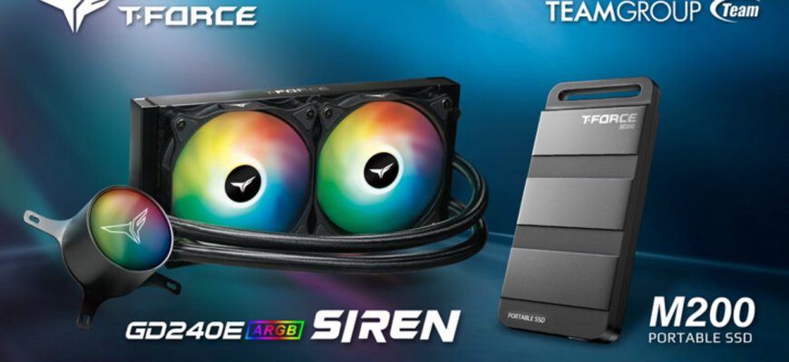 TEAMGROUP выпустила СЖО SIREN GD240E ARGB и линейку портативных SSD M200