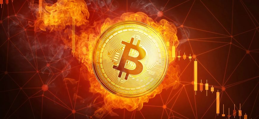 Курсы криптовалют продолжают лететь в пропасть — за неделю Ethereum обвалился на 24,5 %, а Bitcoin — на 17 %