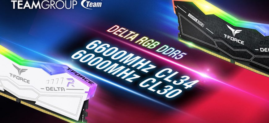 TEAMGROUP представила комплекты памяти T-FORCE DELTA RGB DDR5-6000/6600 с низкими задержками CL30/34