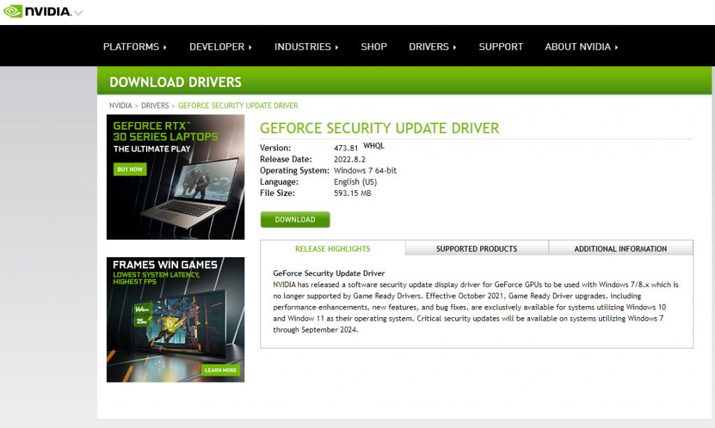NVIDIA выпустила новый драйвер GeForce для Windows 7 и Windows 8
