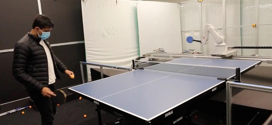Google создает робота для игры в настольный теннис