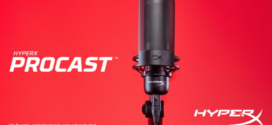 HyperX анонсировала профессиональный микрофон ProCast XLR