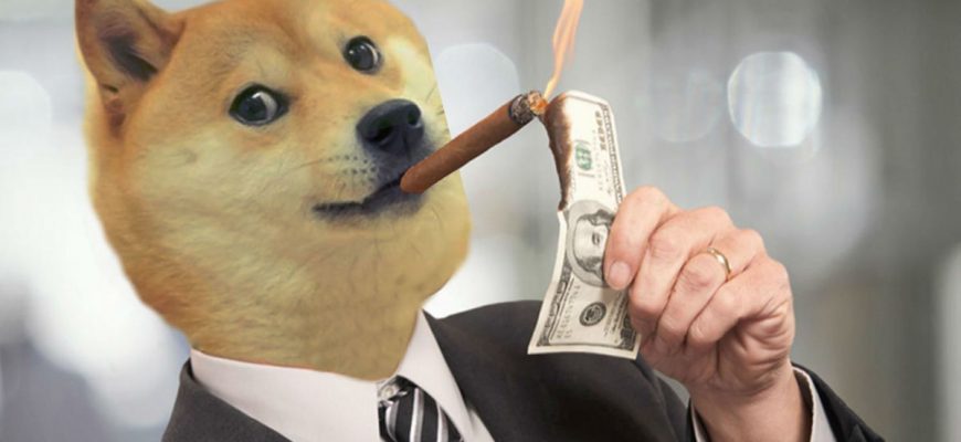 Стоимость Dogecoin за день выросла на 59 %, за семь дней — на 122 %